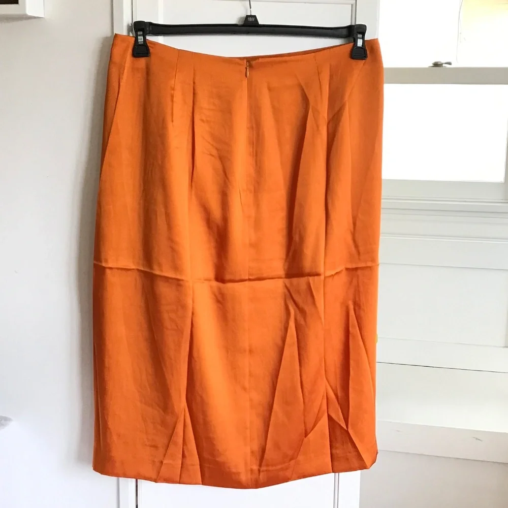 J. CREW Satin Sarong Skirt NWT Orange Spice Women’s Plus Size 16